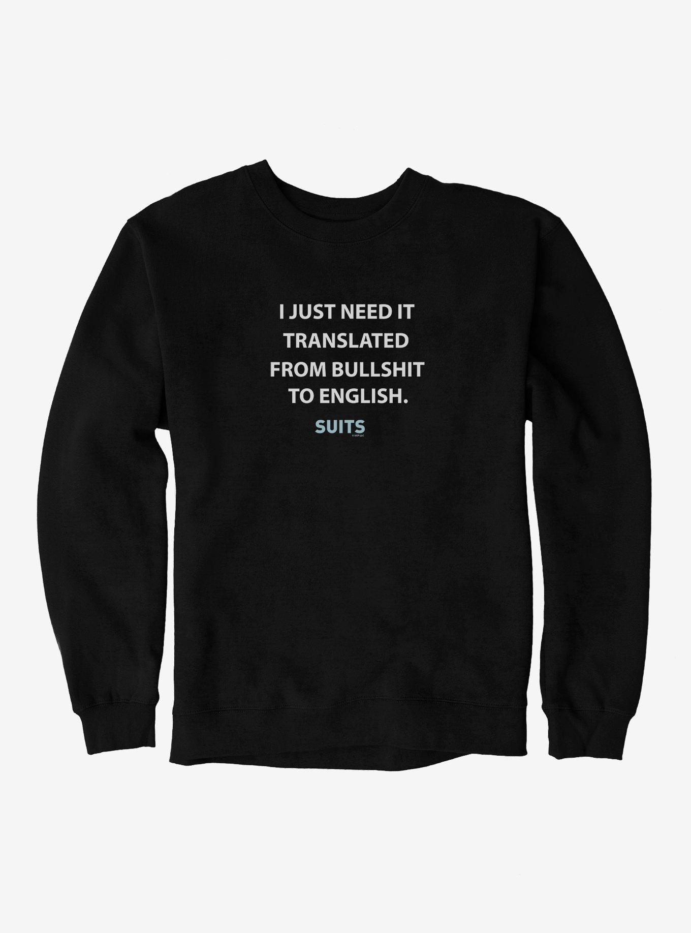Suits Translate Sweatshirt, BLACK, hi-res