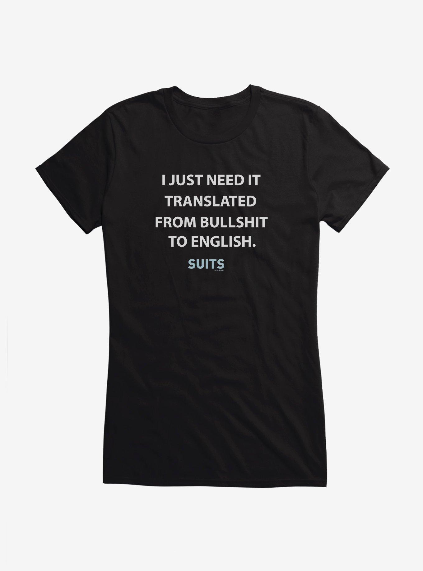 Suits Translate Girls T-Shirt, , hi-res