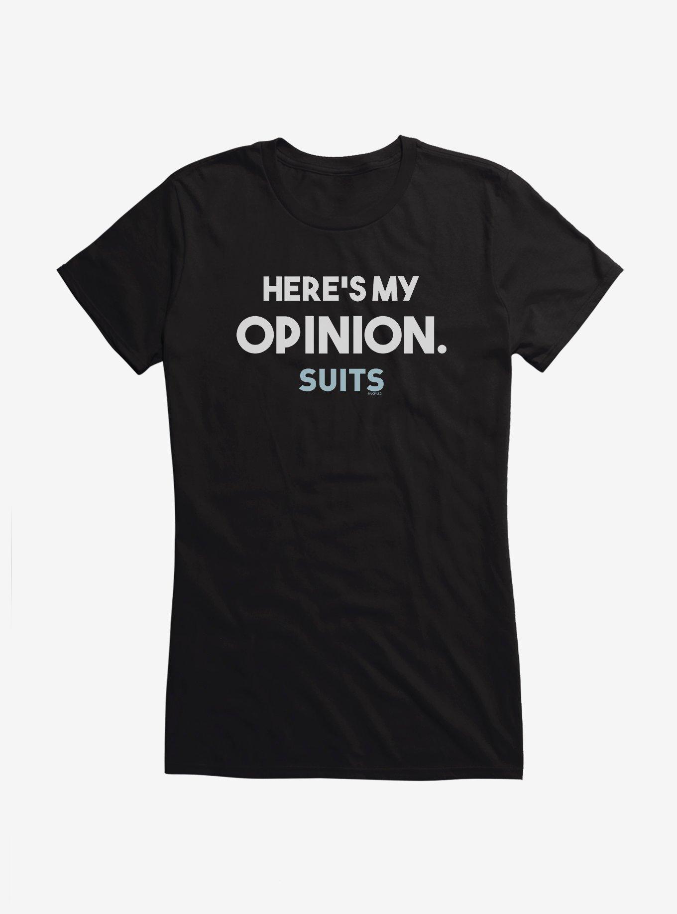 Suits Here's My Opinion. Girls T-Shirt, , hi-res