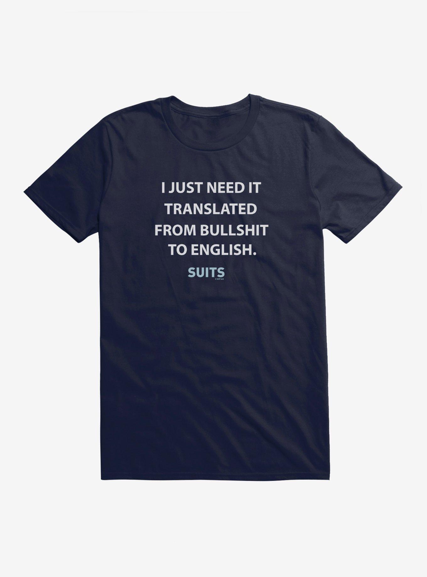 Suits Translate T-Shirt, NAVY, hi-res
