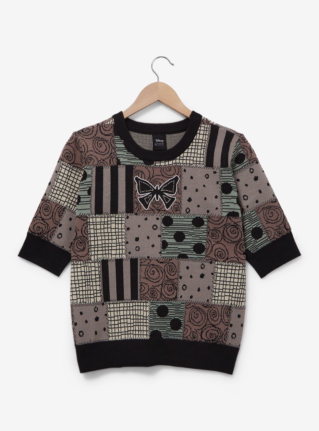 Her Universe Disney The Nightmare Before Christmas Sally Patterned Women's Cropped Blouse - BoxLunch Exclusive, , hi-res