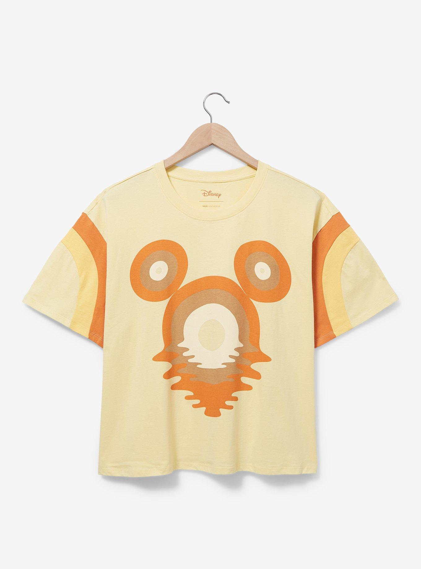 Her Universe Disney Mickey Mouse Silhouette Sunset Women's Plus Cropped T-Shirt — BoxLunch Exclusive