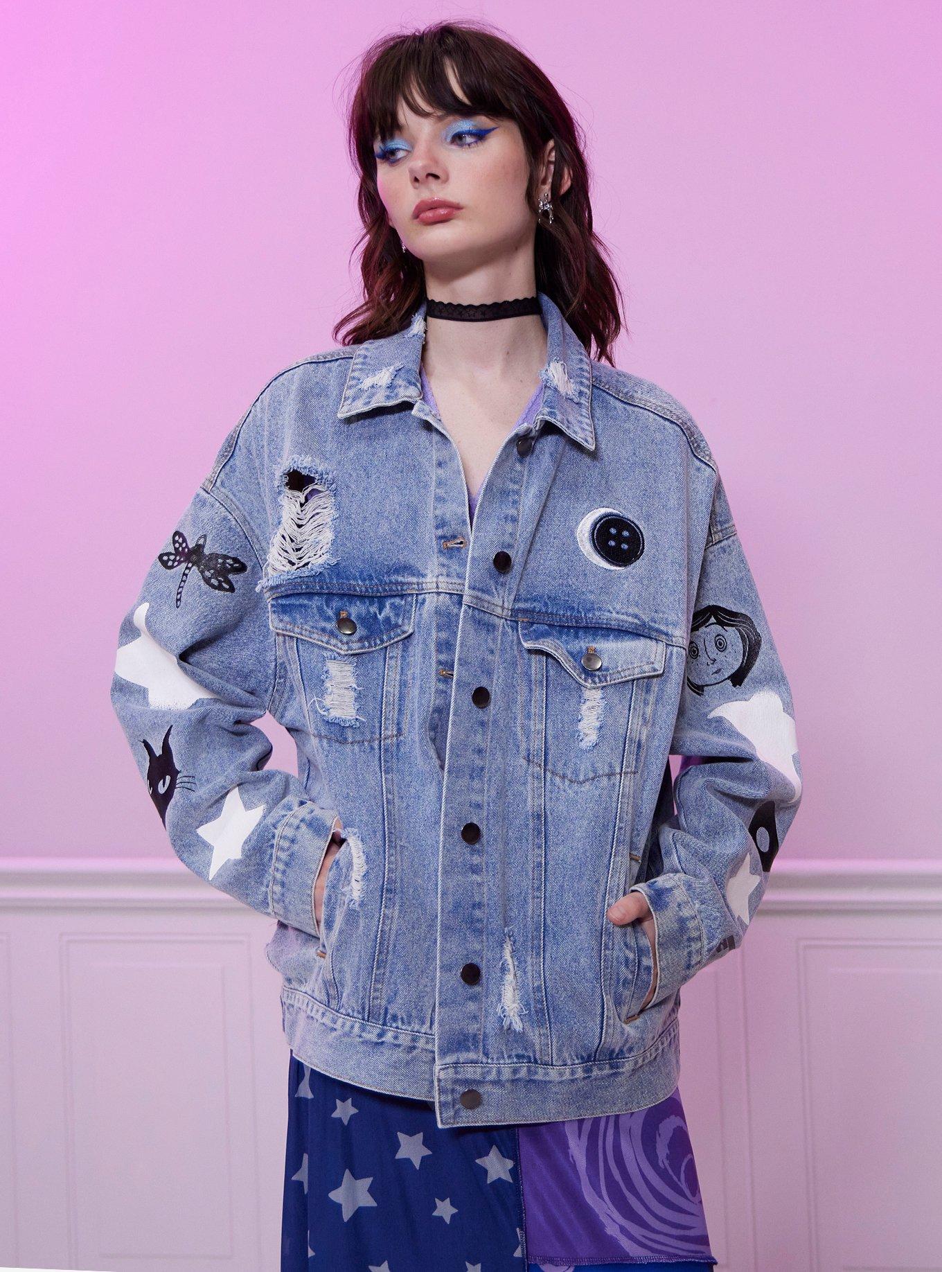 Coraline Art Jean Jacket, , hi-res