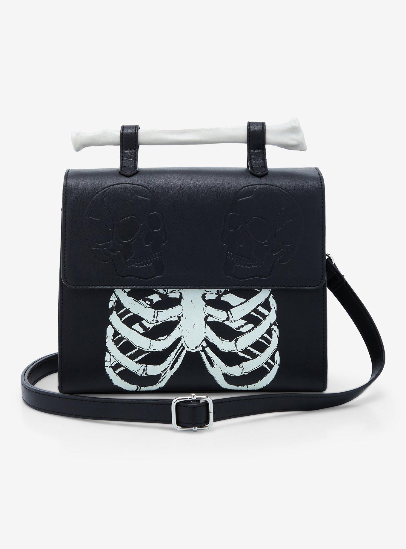 Skeleton Bone Glow In The Dark Crossbody Bag Hot Topic