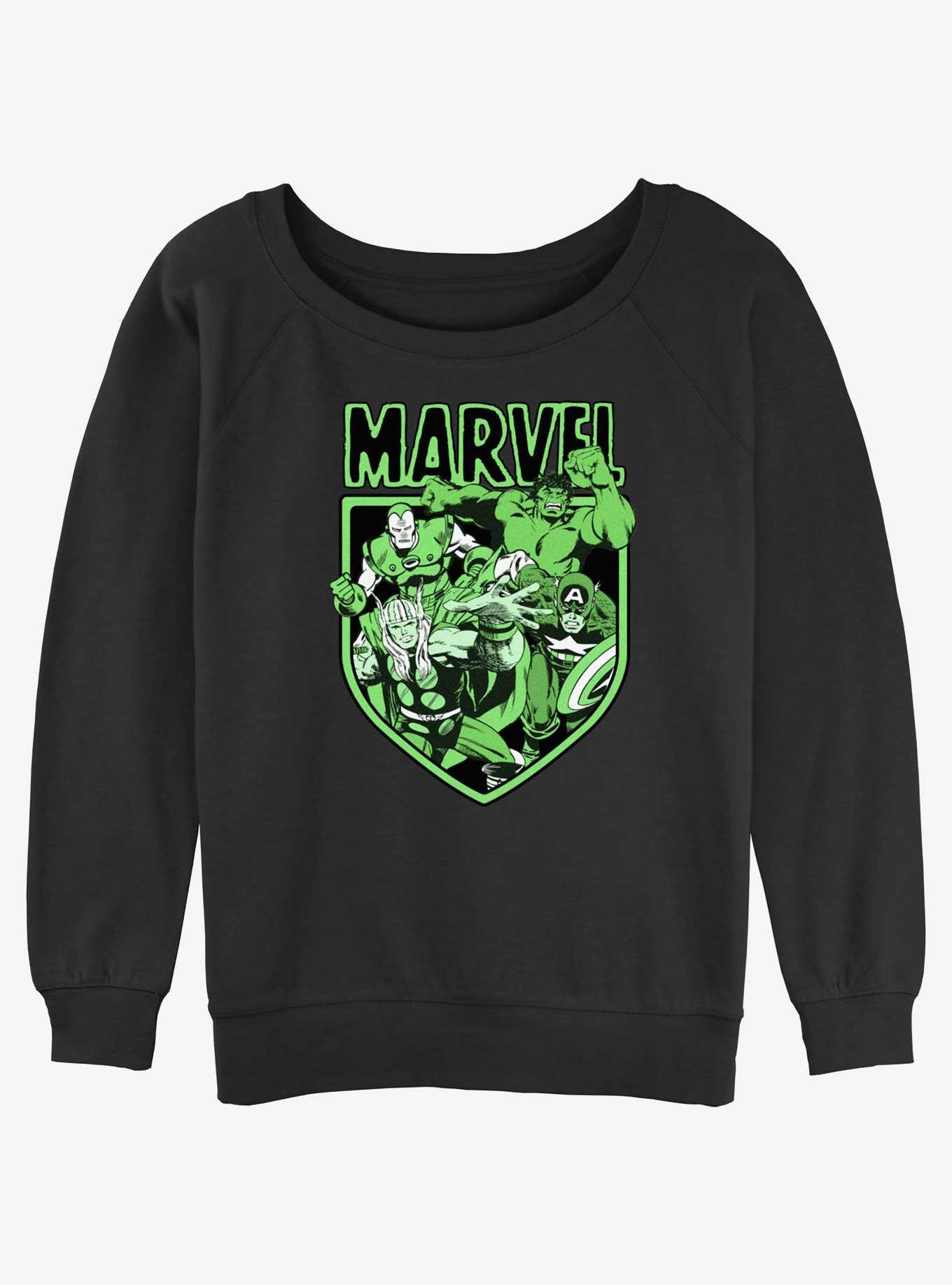 Marvel Avengers Marvel Tonal Womens Slouchy Sweatshirt, BLACK, hi-res