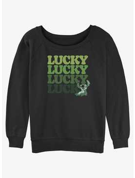 Disney Lilo & Stitch Lucky Stitch Womens Slouchy Sweatshirt, , hi-res