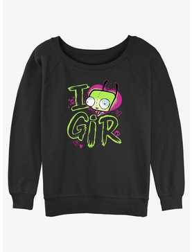 Invader ZIM Love Gir Womens Slouchy Sweatshirt, , hi-res