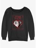 Bride of Chucky The Lovers Womens Slouchy Sweatshirt, BLACK, hi-res