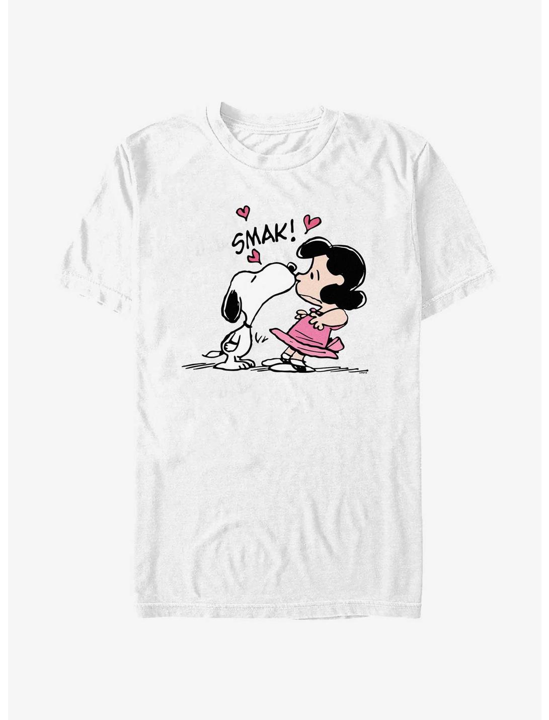 Peanuts Snoopy Kisses Lucy T-Shirt, WHITE, hi-res