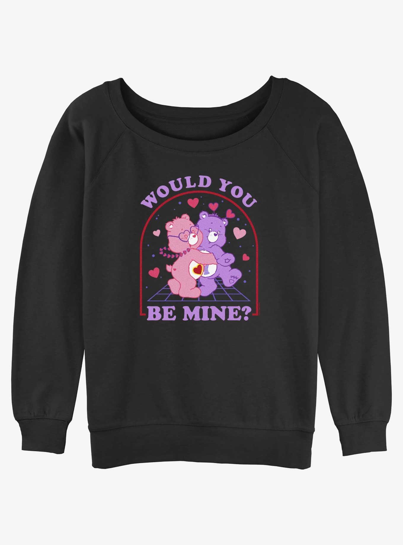 Care Bears Would You Be Mine Womens Slouchy Sweatshirt, BLACK, hi-res