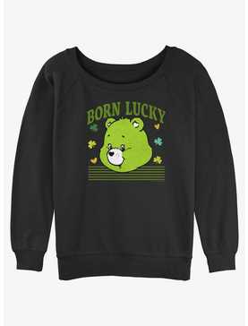 Care Bears Lucky Bear Head Womens Slouchy Sweatshirt, , hi-res