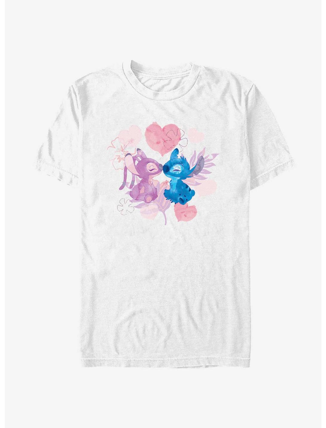 Disney Lilo & Stitch Stitch & Angel Lovers T-Shirt, WHITE, hi-res