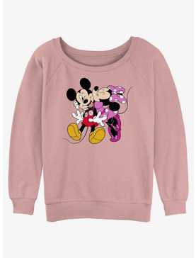 Disney Mickey Mouse Hugs and Kisses Womens Slouchy Sweatshirt, , hi-res