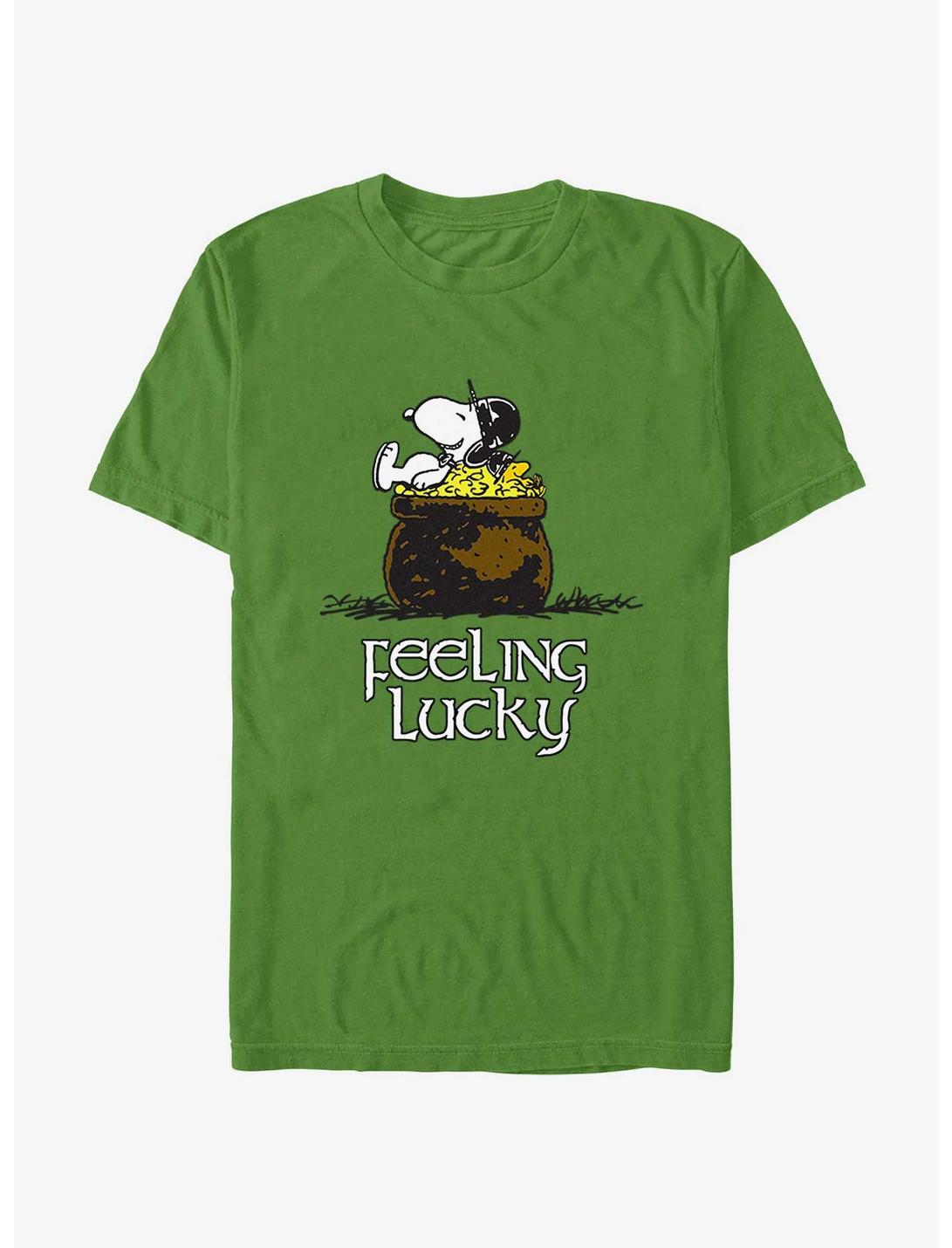 Peanuts Snoopy Feeling Lucky T-Shirt, KELLY, hi-res