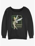 Disney Tinker Bell Classy Lassy Tink Womens Slouchy Sweatshirt, BLACK, hi-res