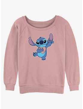 Disney Lilo & Stitch Ohana Heart Womens Slouchy Sweatshirt, , hi-res