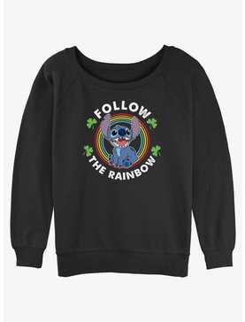 Disney Lilo & Stitch Follow The Rainbow Womens Slouchy Sweatshirt, , hi-res