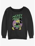 Disney Mickey Mouse Mickey Is Off Womens Slouchy Sweatshirt, BLACK, hi-res