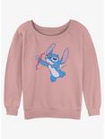 Disney Lilo & Stitch Love Shot Cupid Womens Slouchy Sweatshirt, DESERTPNK, hi-res
