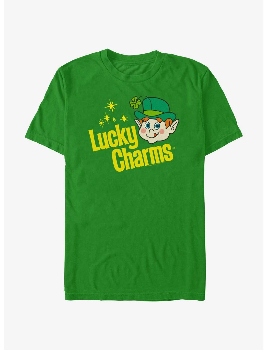 Lucky Charms Logo Retro T-Shirt, KELLY, hi-res