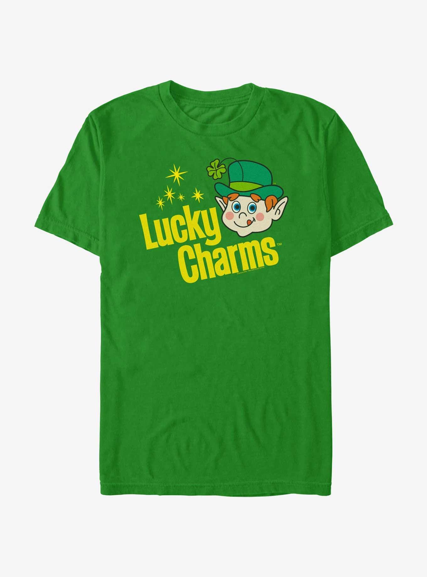 Lucky Charms Logo Retro T-Shirt, KELLY, hi-res