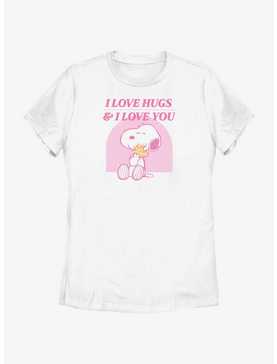 Peanuts Snoopy & Woodstock I Love Hugs And You Womens T-Shirt, , hi-res