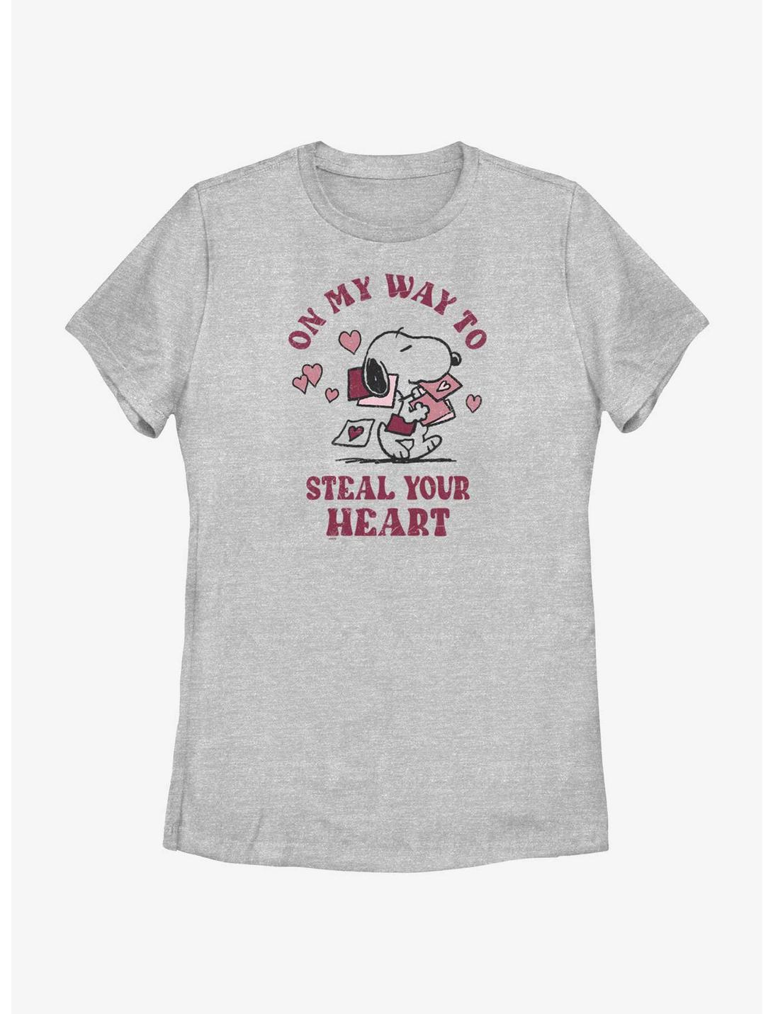 Peanuts Snoopy Steal Your Heart Womens T-Shirt, ATH HTR, hi-res