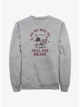 Peanuts Snoopy Steal Your Heart Sweatshirt, ATH HTR, hi-res