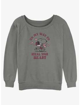 Peanuts Snoopy Steal Your Heart Womens Slouchy Sweatshirt, , hi-res