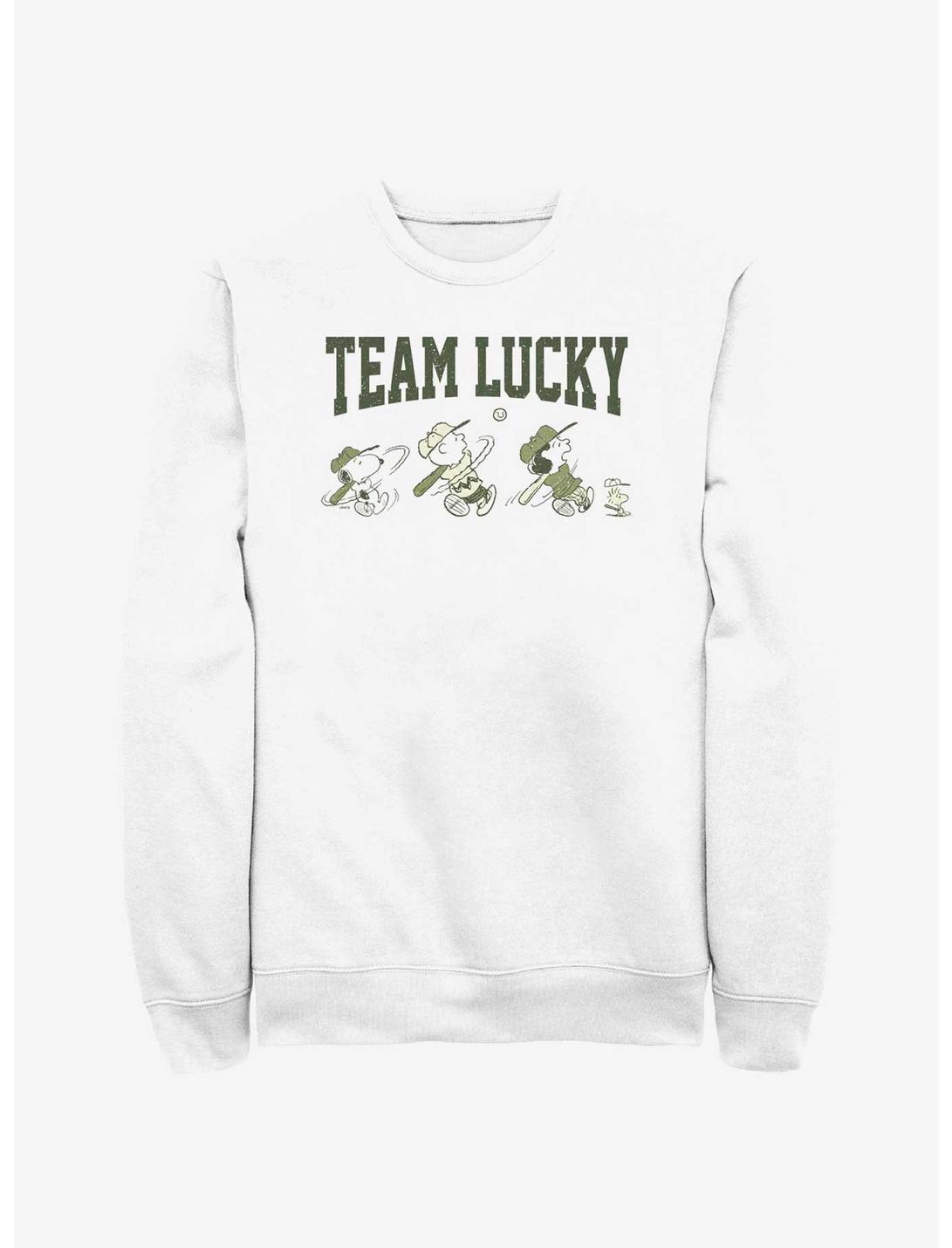 Peanuts Team Lucky Sweatshirt, WHITE, hi-res