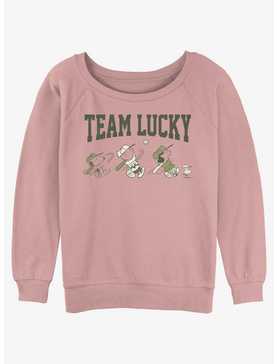 Peanuts Team Lucky Womens Slouchy Sweatshirt, , hi-res