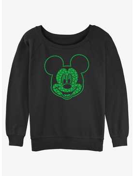Disney Mickey Mouse Mickey Shamrocks Womens Slouchy Sweatshirt, , hi-res