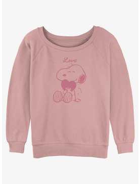 Peanuts Snoopy Heart Womens Slouchy Sweatshirt, , hi-res