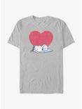 Peanuts Snoopy Heart T-Shirt, SILVER, hi-res