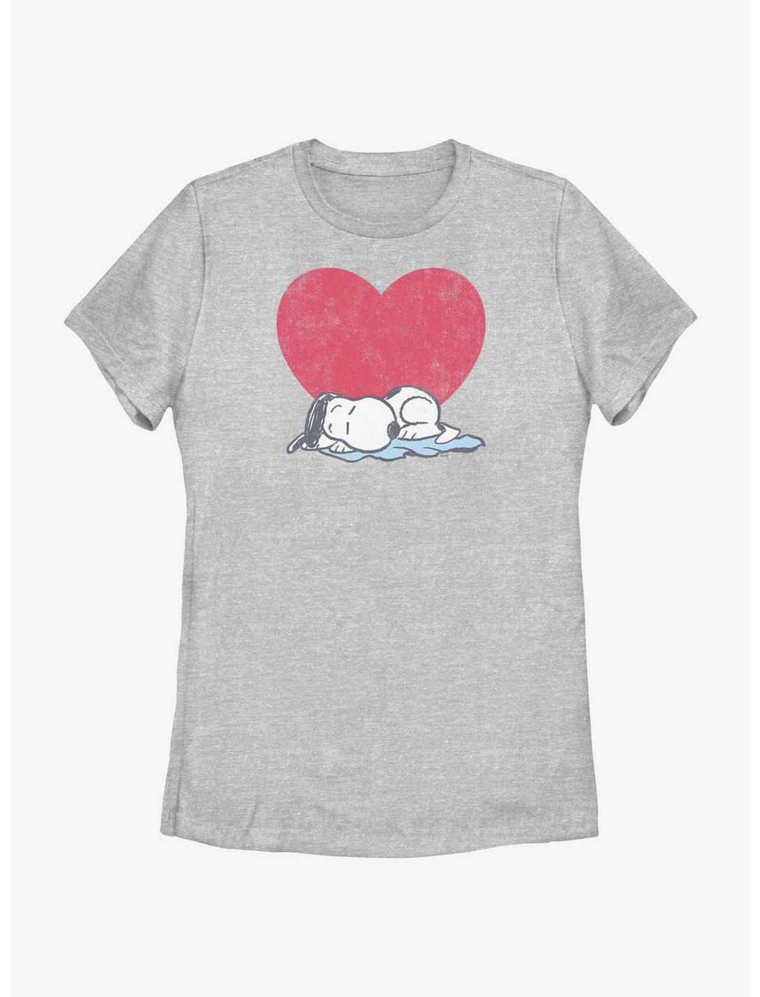 Peanuts Snoopy Heart Womens T-Shirt, ATH HTR, hi-res