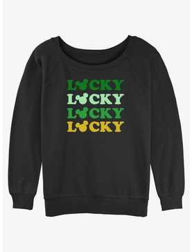 Disney Mickey Mouse Lucky Ears Womens Slouchy Sweatshirt, , hi-res