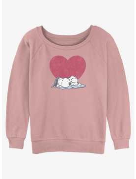Peanuts Snoopy Heart Womens Slouchy Sweatshirt, , hi-res