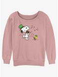 Peanuts St. Patricks Fun Womens Slouchy Sweatshirt, DESERTPNK, hi-res