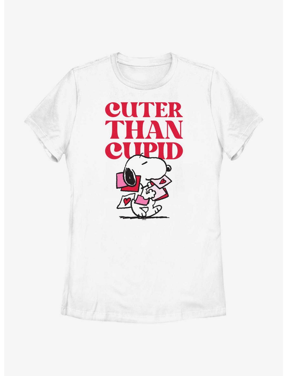 Peanuts Cuter Than Cupid Womens T-Shirt, WHITE, hi-res