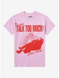 Renee Rapp Talk Too Much Boyfriend Fit Girls T-Shirt, PINK, hi-res