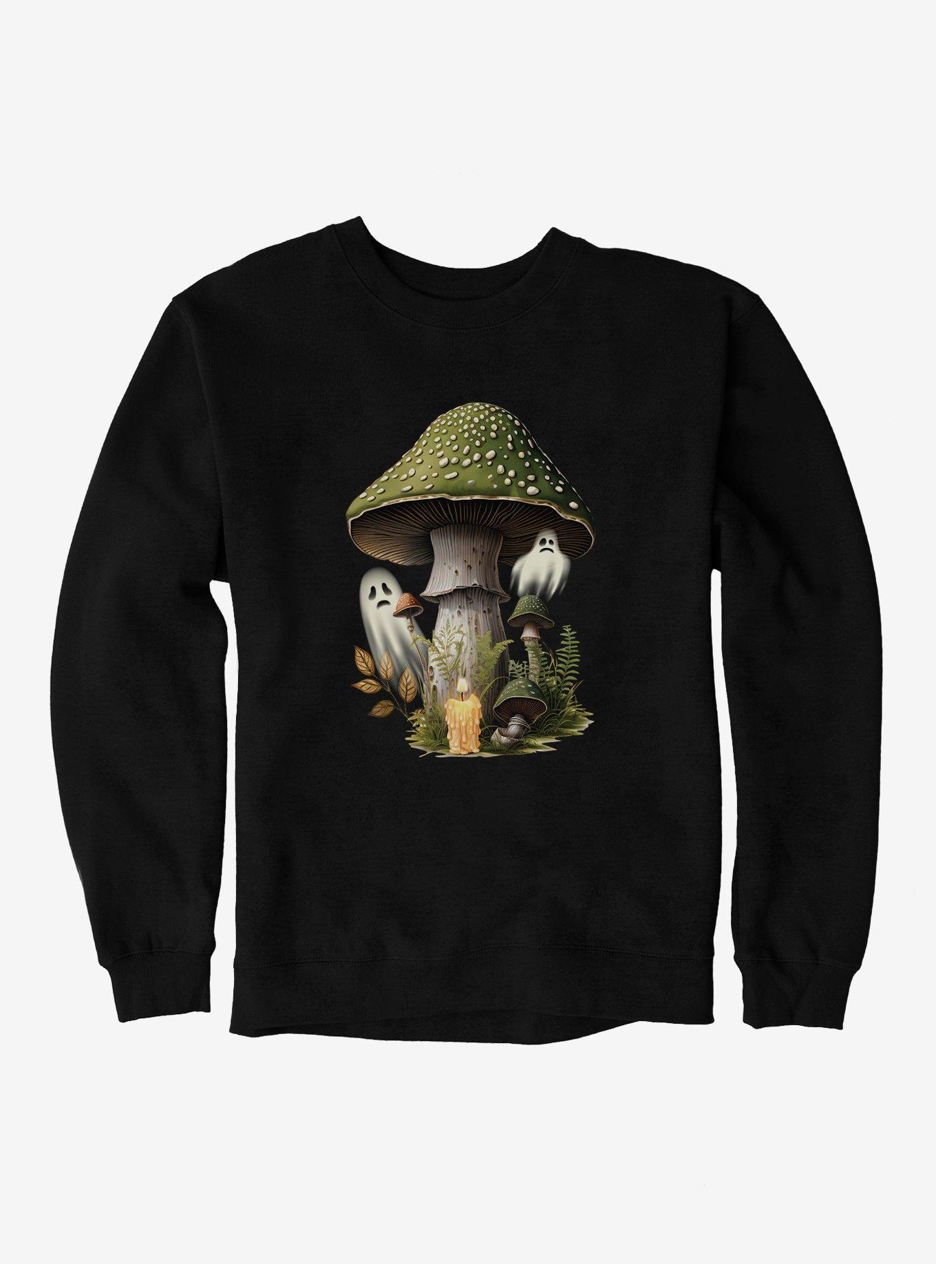Ghostly Candle Sweatshirt, BLACK, hi-res