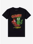 Gumby And Pokey Faux Distressed T-Shirt, BLACK, hi-res