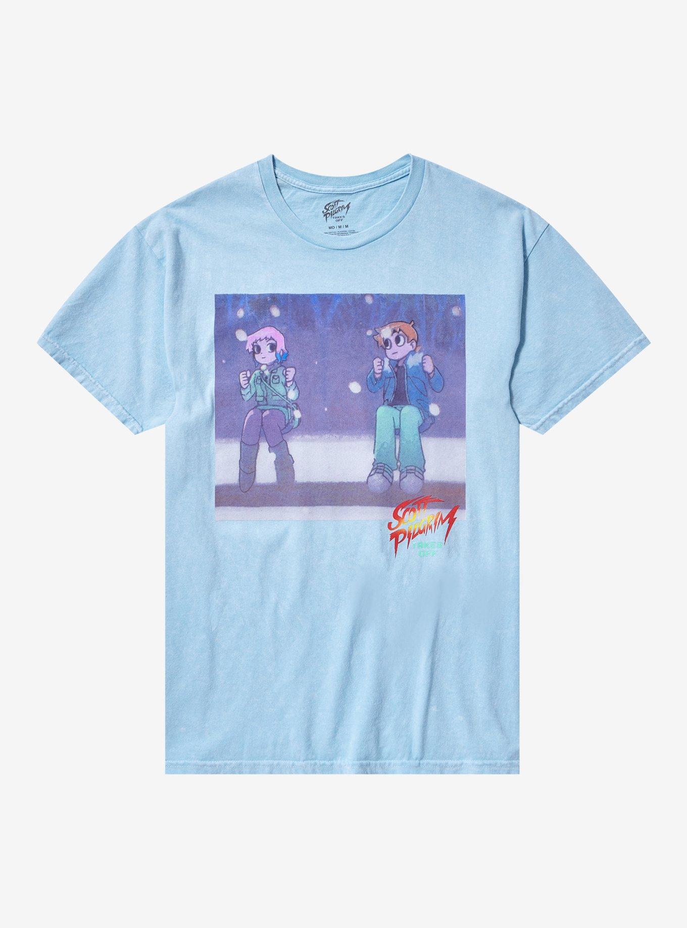 Scott Pilgrim Takes Off Swing Scene T-Shirt, LT BLUE, hi-res