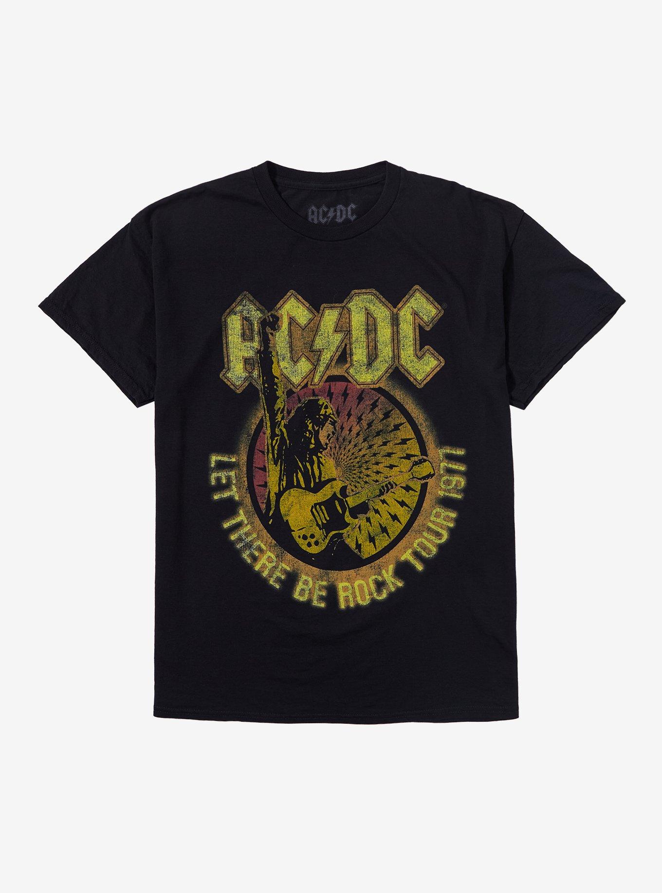 AC/DC Let There Be Rock 1977 Tour Boyfriend Fit Girls T-Shirt, BLACK, hi-res
