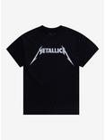 Metallica Logo Boyfriend Fit Girls T-Shirt, BLACK, hi-res