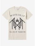 Sleep Token Worship Boyfriend Fit Girls T-Shirt, NATURAL, hi-res