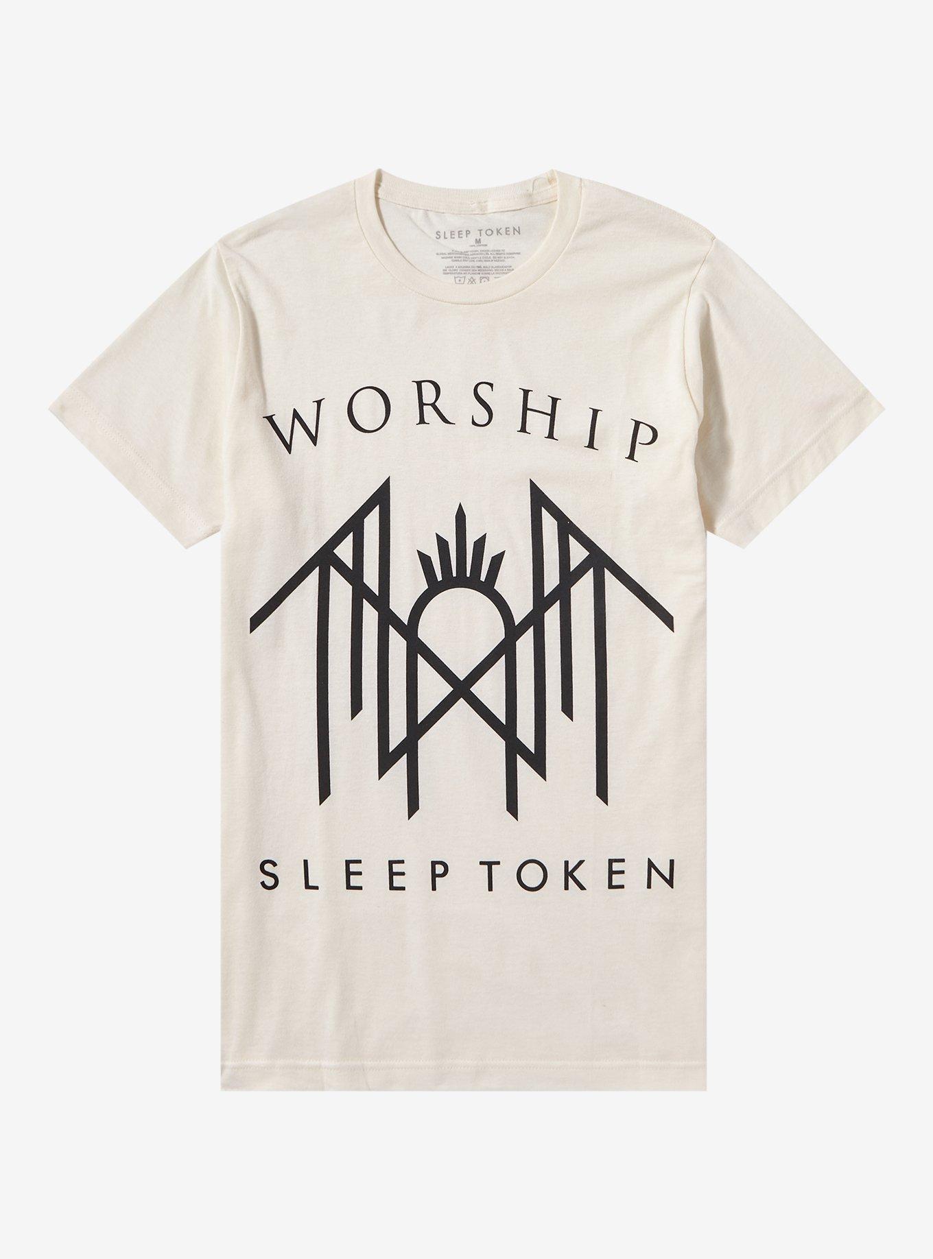 Sleep Token Worship Boyfriend Fit Girls T-Shirt, NATURAL, hi-res