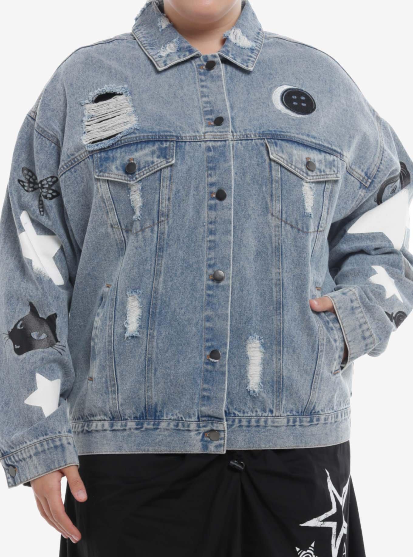 Coraline Art Girls Jean Jacket Plus