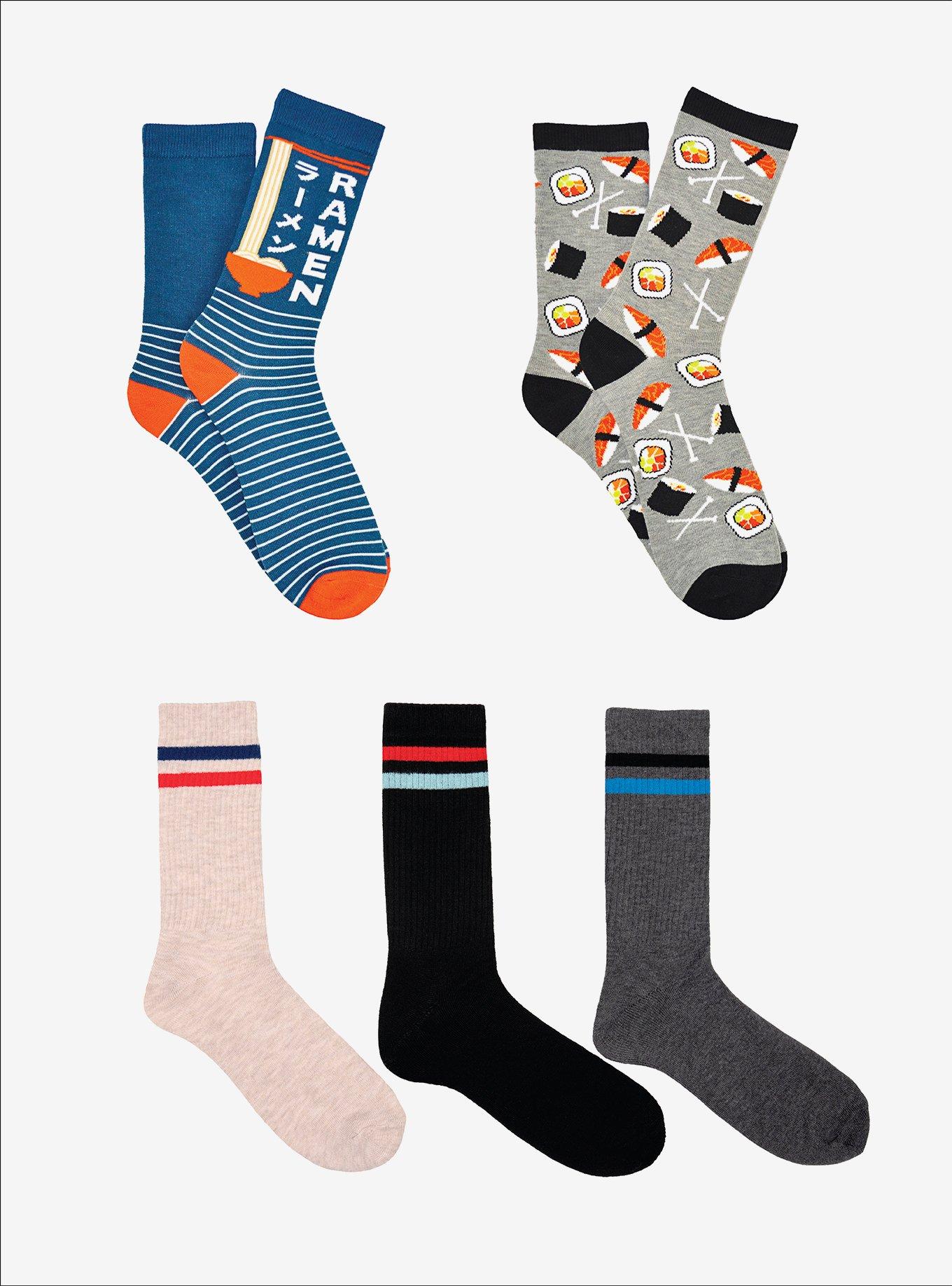 Unisex 5-Pair Crew Socks, , hi-res