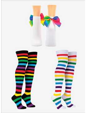 Rainbow 3-Pair Socks Bundle, , hi-res